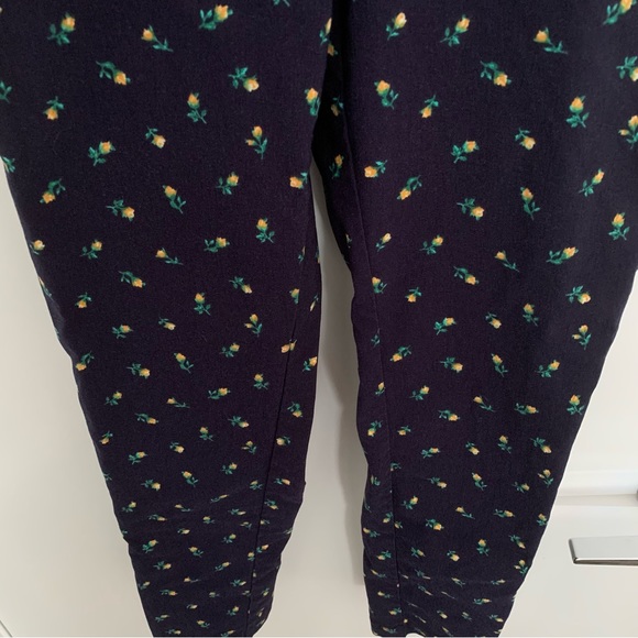 F21 Floral Navy Blue Trousers - Picture 3 of 7
